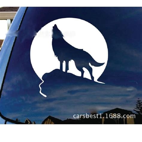 pcs car styling wolf totem car sticker auto body side wolf decal emblem vinyl personality