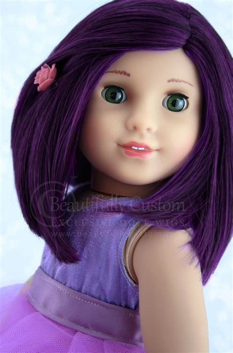 Dark Plum Purple Black Mix Joy Doll Wig For Custom