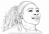 Serena Williams Draw Drawing Tennis Step Players sketch template