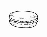 Macaron Coloring Drawing Macaroons Pages Cheese Coloringcrew Template Colorear Dairy Desserts Getdrawings Drawings Gruyère Food sketch template