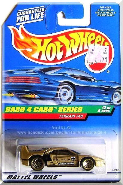 hot wheels ferrari f40 dash 4 cash series 2 4 collector 722