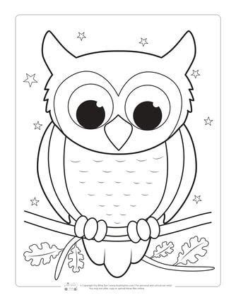 birds coloring pages  kids owl coloring pages bird coloring pages