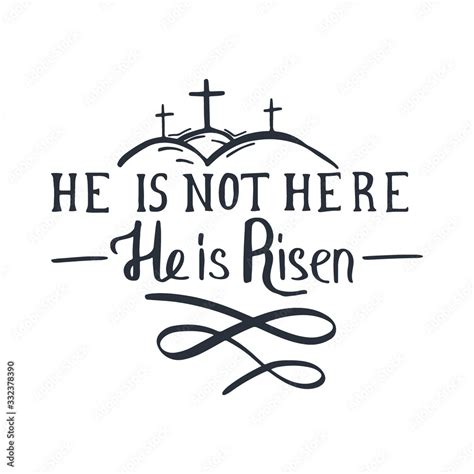 easter lettering   risen vector illustration stock vector