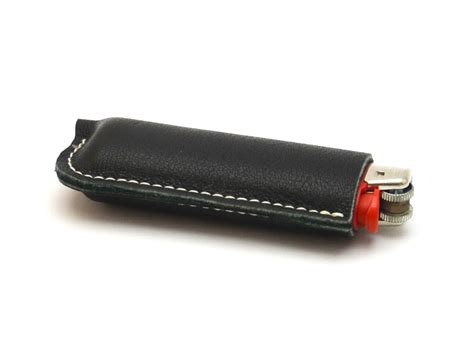 lighter cover leather case  bic cigarette lighter black