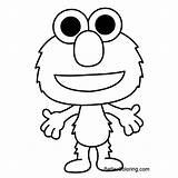 Elmo Coloring Baby Pages Draw Drawing Kids Chibi Sesame Street Printable Easy Adults Drawings Line sketch template