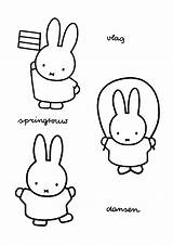 Miffy Coloring Pages Coloringpages1001 Gif sketch template