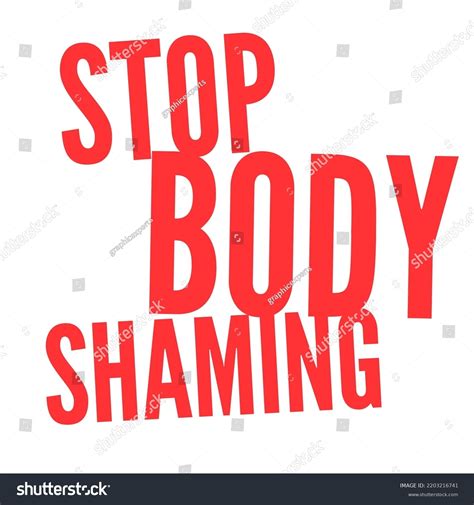 Phrase Stop Body Shaming Banner Poster Stock Illustration 2203216741