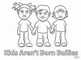 Bullying Coloring Pages Kids Printable Anti Bullies Arent Born Do Colouring Color Puzzle Para Bully Word Atividades Printables Posters Zone sketch template