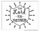 Coloring Pages Shield Lord Color Kids Inspirational God Overflows Cup Verse Mycupoverflows Johnson Bible Strength Printable sketch template