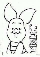 Piglet Pooh Kleurplaat Makkelijk Figuren Tigger Knorretje Pig Sweety Kleurboek Stencils Coloringhome Downloaden sketch template