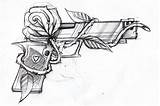 Tattoos Tatuajes Pistole Skizze Zeichnung Pistola Afficher Commission Waffen Rosen Impresionantes Motive Pinindec sketch template