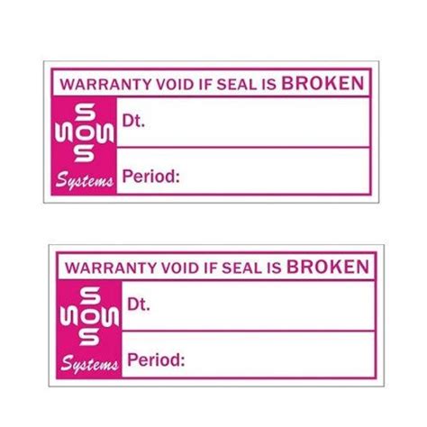 warranty sticker warranty seal sticker manufacturer  madurai