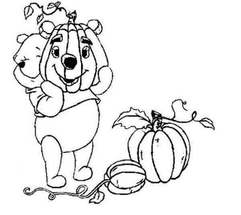 disney halloween pooh coloring sheet  kids picture