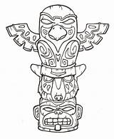 Totem Poles Totems Tiki Kidsplaycolor Colornimbus Indianer Getcolorings Coloringme Williamson José Terrifying sketch template