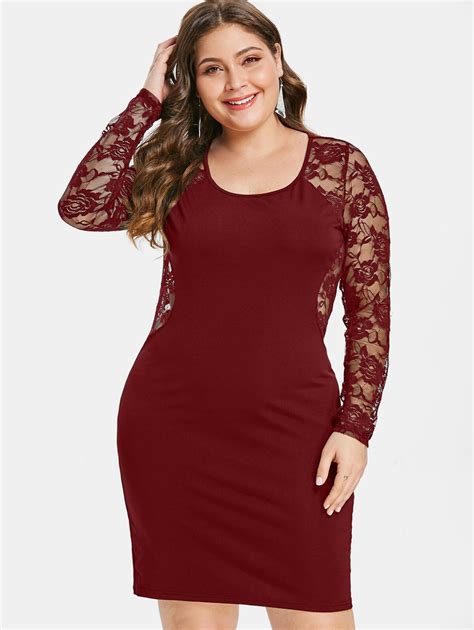 Buy Wipalo Plus Size Floral Lace Insert