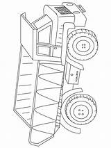 Coloring Pages Dump Truck Printable sketch template