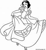 Princess Coloring Dancing Snow Pages Printable Print sketch template