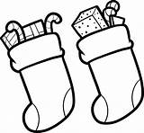 Stocking Christmas Coloring Pages Printable Getcolorings Colouring Color sketch template