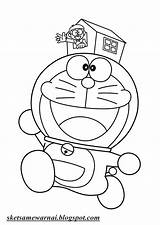 Mewarnai Doraemon Sketsa Dinokids sketch template