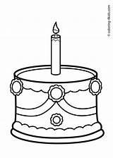 Birthday Coloring Pages Cake Kids Color Years Year Happy Party Clipart Old Printables Drawings Cakes Printable Muffins Easy Choose Board sketch template