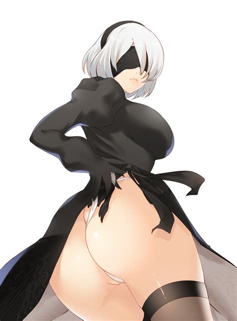 rule 34 ass breasts dat ass nier nier automata panty pull stockings