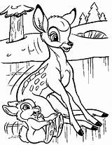 Coloring Bambi Pages Deer Library Book sketch template