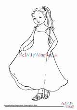 Colouring Girl Little Pages Village Summer Activity Explore sketch template