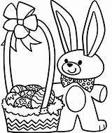 Easter Coloring Basket Pages Egg Eggs Clipart Rabbit Bunny Color Printable Drawing Kids Print Noahs Ark Clip Cliparts Colouring Little sketch template