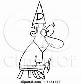 Cartoon Dunce Bad Male Cap Lineart Cartoonist Holding Illustration Toonaday Royalty Stool Pencil Sitting Wearing Graphic Clipart Vector 2021 sketch template