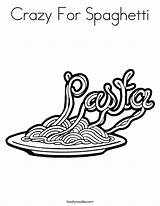 Spaghetti Coloring Crazy Noodle Pasta Built California Usa sketch template