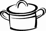 Pot Cooking Template Drawing Coloring sketch template