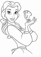 Belle Coloring Pages Printable Princess Getdrawings Baby sketch template