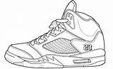 Jordan Coloring Pages Air Shoes Drawing Jordans Shoe Nike Retro Sneakers Basketball Michael Sneaker Printable Drawings Sheets Kids Template Book sketch template