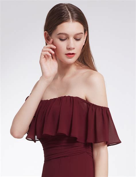 ever pretty us long cocktail prom gowns off shoulder bridesmaids