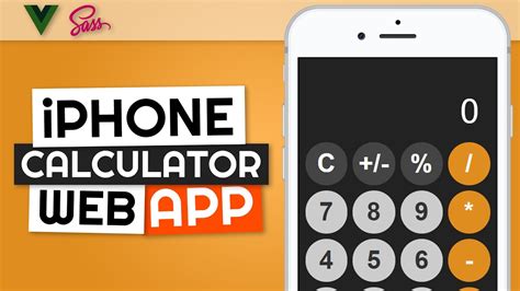 build iphone calculator web application  vue js youtube