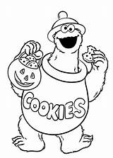 Monster Cookie Coloring Halloween Pages Elmo Color Printable Sheets Getcolorings Print Coloringsky Eat Big sketch template