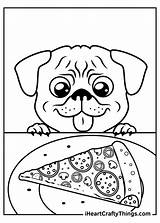 Pug Coloring Pizza Iheartcraftythings sketch template