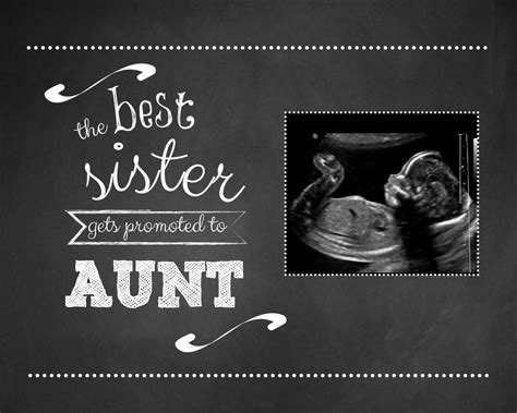 10x8 Sister Promoted To Aunt Pregnancy Announcement Telling