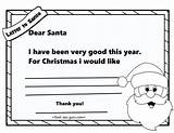 Santa Letter Coloring Christmas Printable Letters Claus Kids Write Part Template Pages Preschool Worksheet Activities sketch template