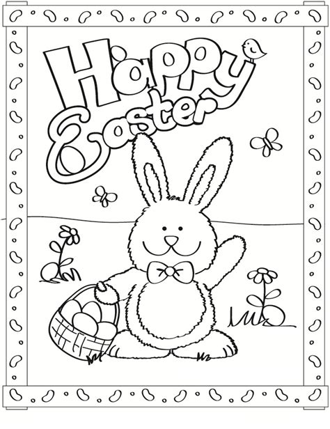 printable easter bunny coloring pages  kids