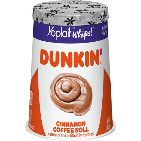 yoplait whips dunkin cinnamon coffee roll yogurt mousse walmartcom