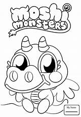 Coloring Pages Moshi Moshlings Monsters Moshling Getcolorings Getdrawings sketch template