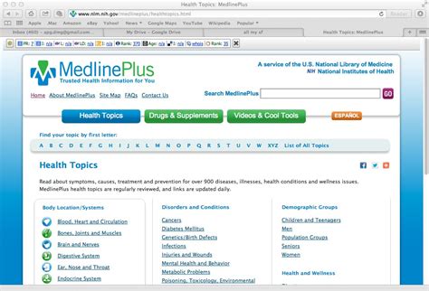 government websites     medline