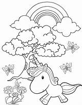 Unicorn Coloring Pages Rainbow Garden Baby Cute Printable Activities Different Beautiful Choose Board Kids sketch template