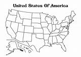 Map States United Coloring America Blank Worksheet Printable Worksheeto Via Expansion sketch template