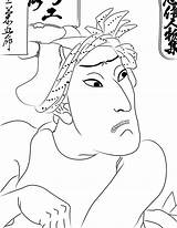 Kabuki sketch template