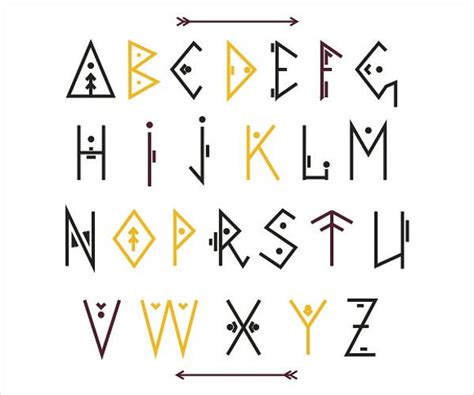 tribal alphabet letters  premium templates