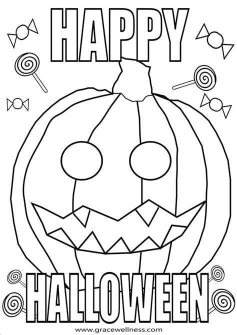 happy halloween pumpkin coloring page  kids   instant