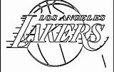 Angeles Los Coloring Pages Getcolorings Lakers sketch template