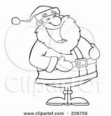 Laughing Outline Santa Coloring Illustration Royalty Clipart Toon Hit Rf 2021 sketch template